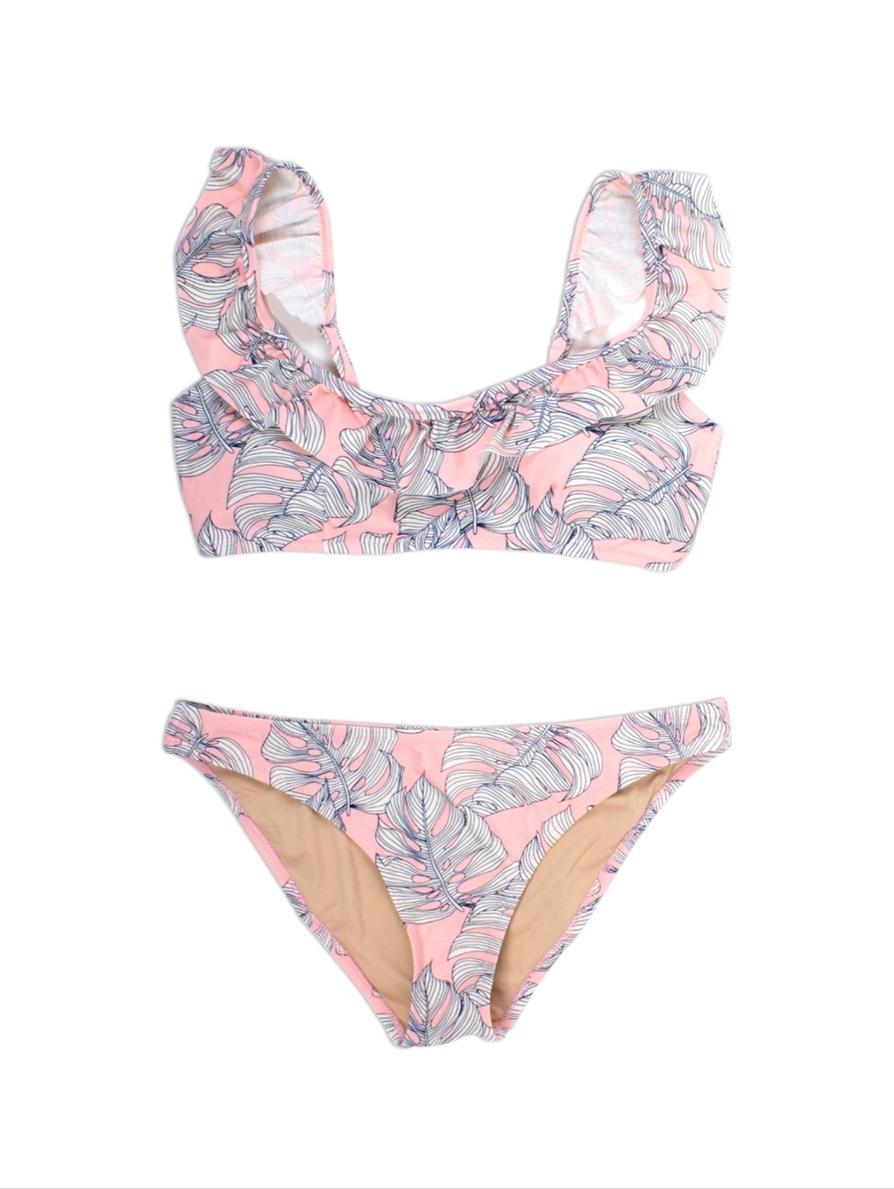 NWT Shade Critters Pink Monstera 2 Piece Swimsuit Bikini Size 10